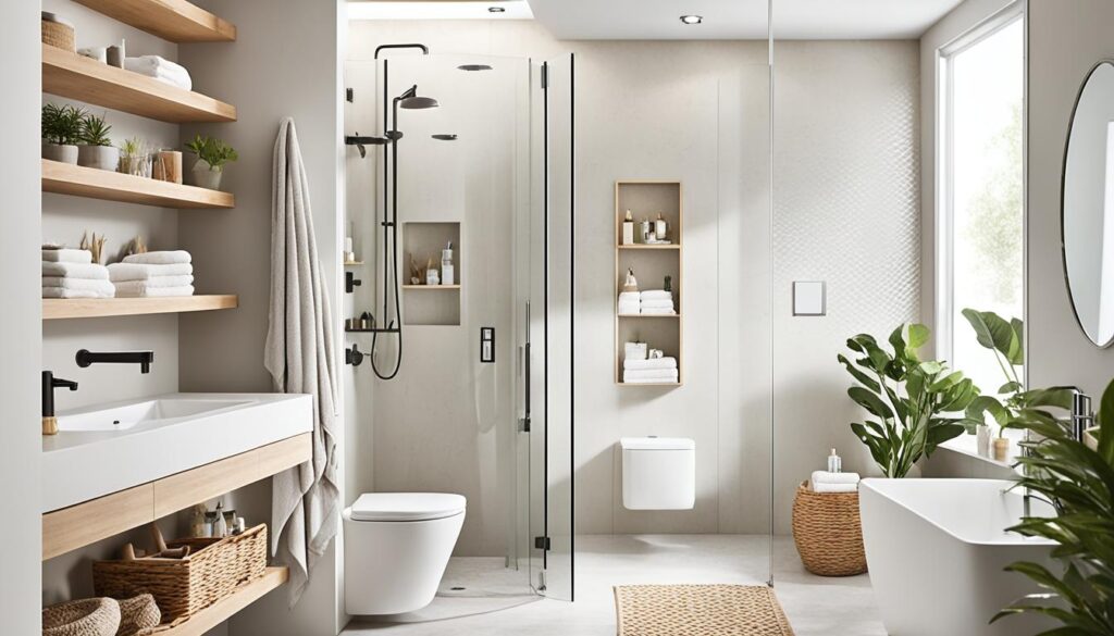 efficient bathroom layout