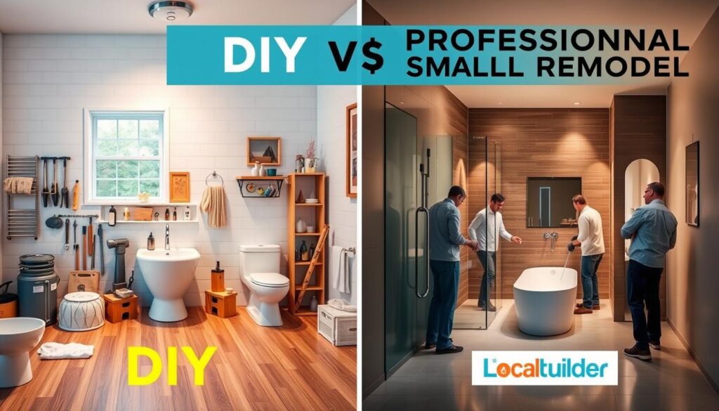 Cost comparison: DIY vs professional small bathroom remodel