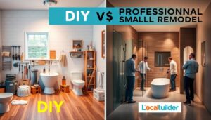 Cost comparison: DIY vs professional small bathroom remodel