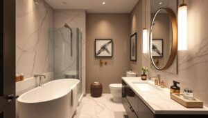 Small bathroom remodel cost with luxury finishes